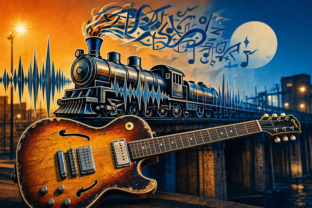 Crazy Train – Guitar & Steam Engine Canvas Art