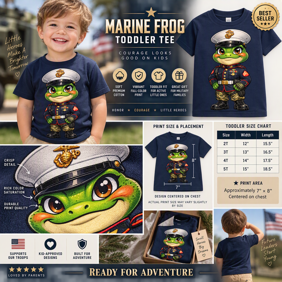 PROUD MARINE TODDLER TEE