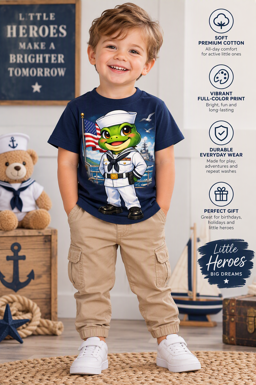 PATRIOTIC SAILER TEE.