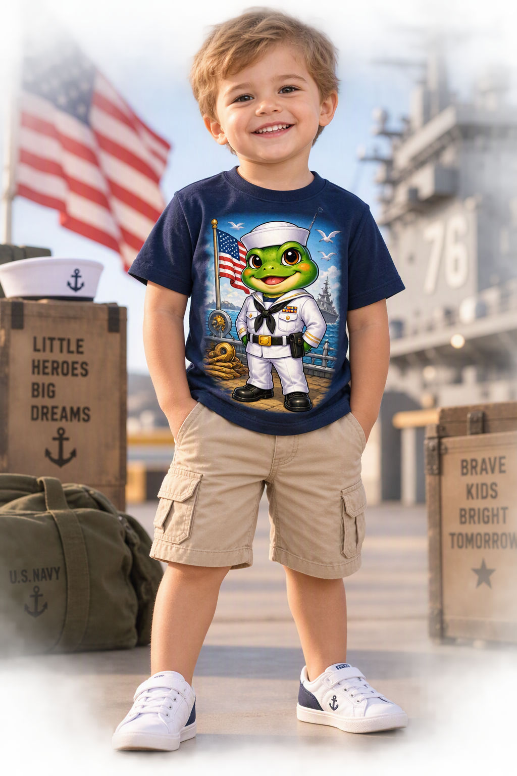 PATRIOTIC SAILER TEE.