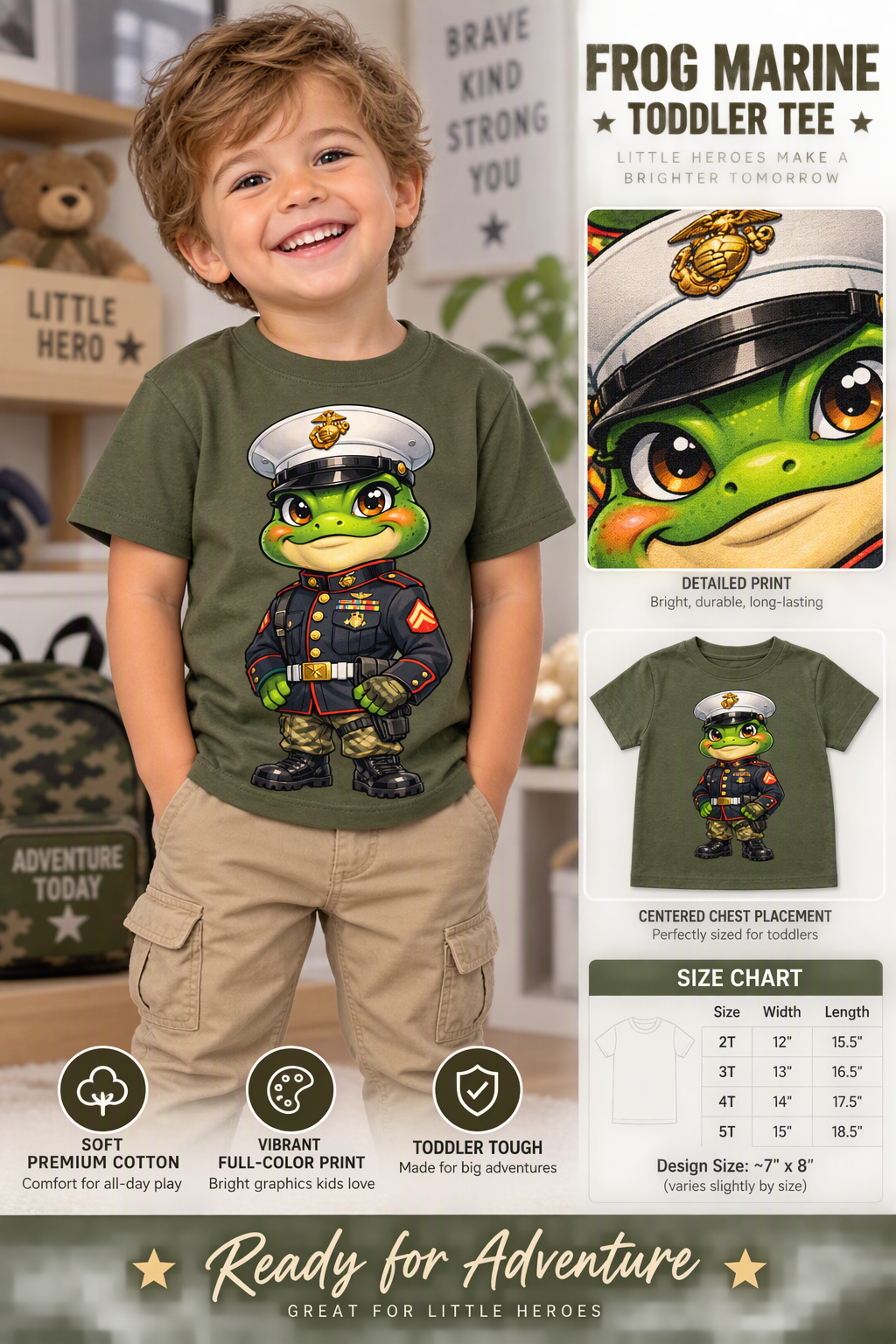 PROUD MARINE TODDLER TEE